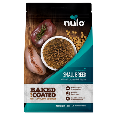 Baked & Coated Small Breed Chicken, Duck & Turkey Recipe for Dogs