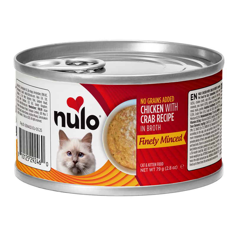 Finely Minced Chicken & Crab Recipe for Cats
