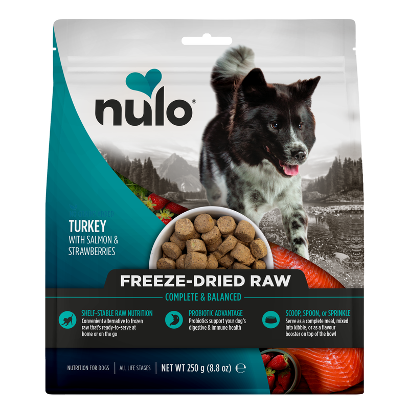 Freeze-Dried Raw Turkey & Salmon Recipe with Strawberries for Dogs