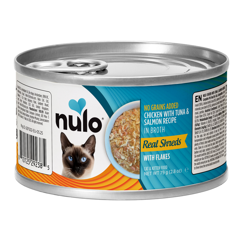 Real Shreds with Flakes Chicken, Tuna & Salmon Recipe for Cats
