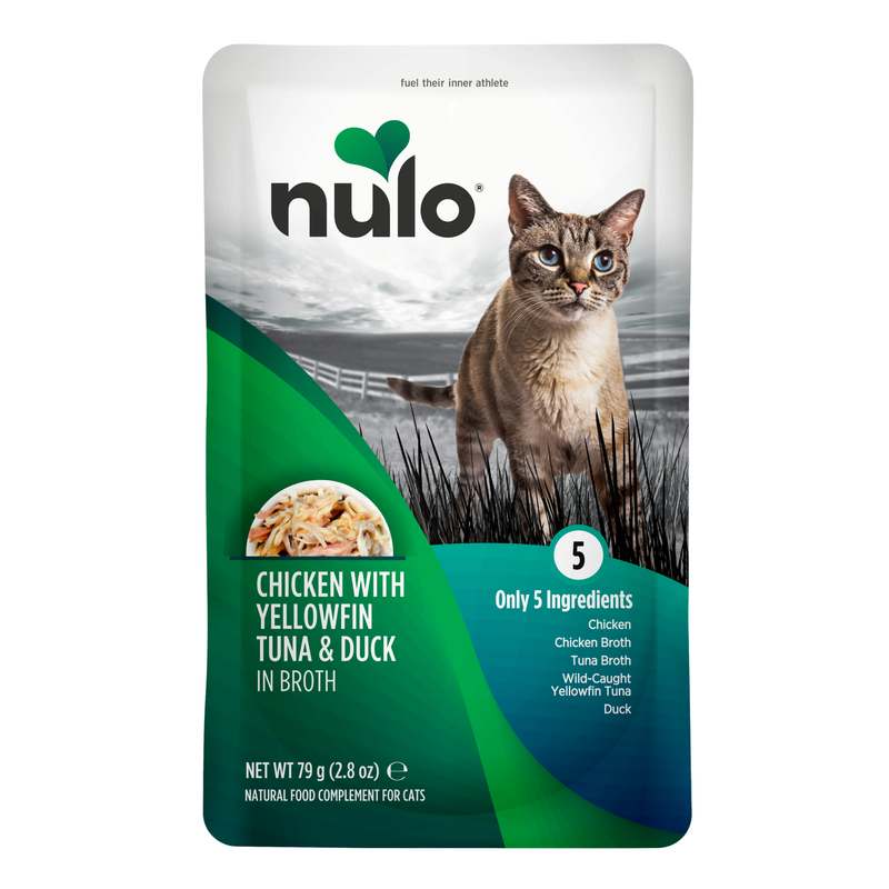 Meaty Pouches Chicken, Yellowfin Tuna & Duck Recipe for Cats